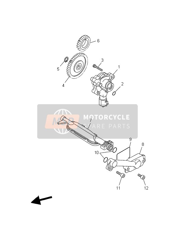 22U133240000, Gear, Pump Drive (24T), Yamaha, 0