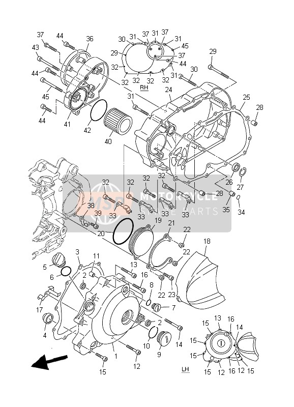 4TR134470100, Cover, Oil Element, Yamaha, 1