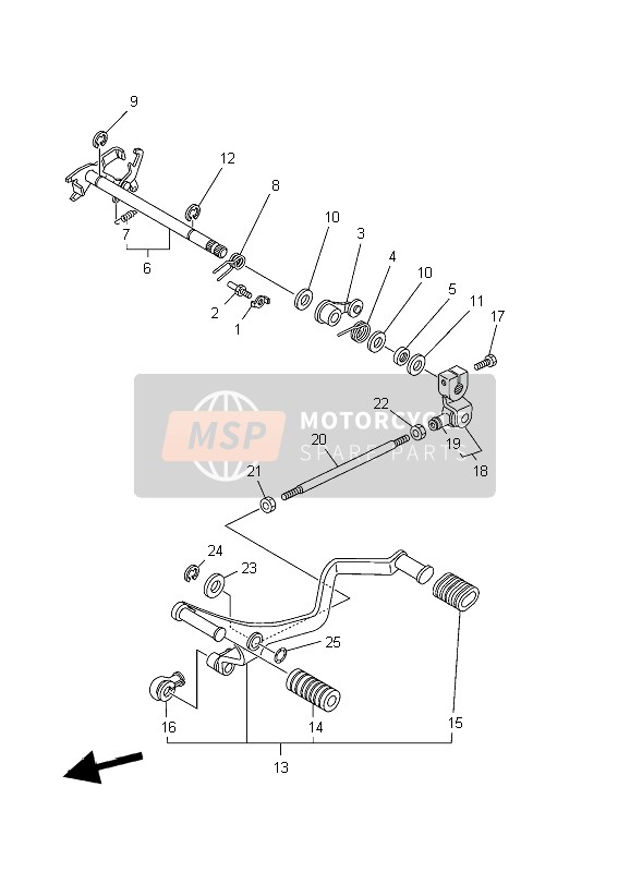 4NK181131000, Garniture,  Pedale De, Yamaha, 1