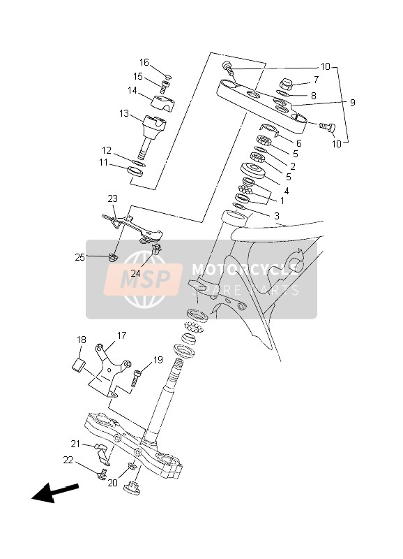 5BN258860000, Halter Bremsschlauch, Yamaha, 0