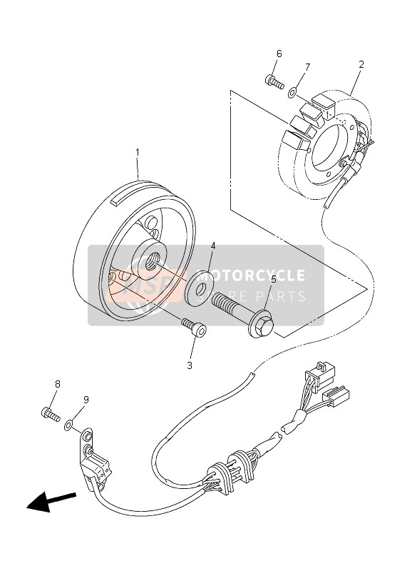 4VR814500200, Rotor Complet, Yamaha, 0