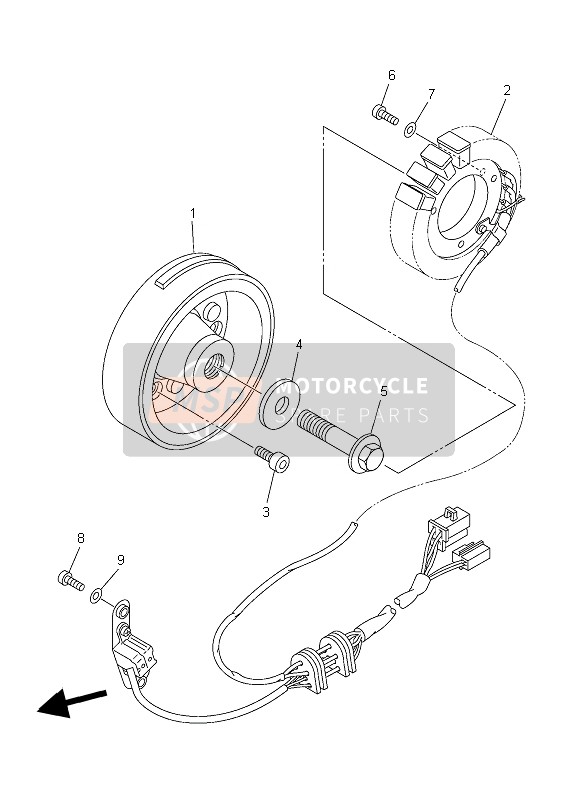 901051015200, Bolt, Washer Based, Yamaha, 1