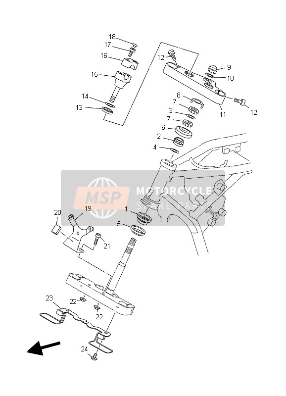 4VRW23412000, Te De Fourche Superi, Yamaha, 2