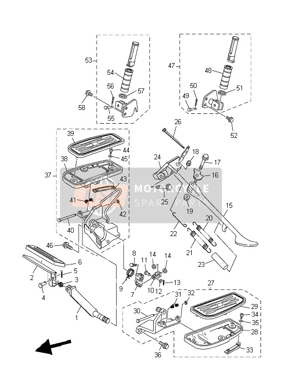 4KU273111300, Stand, Side, Yamaha, 1