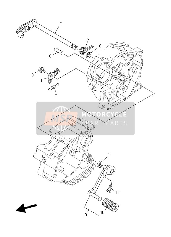 1KLE81130000, Deckel,Schaltpedal, Yamaha, 0