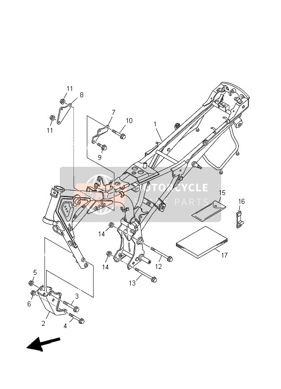 3D9F8199P000, O/m YBR125ED '05, Yamaha, 0