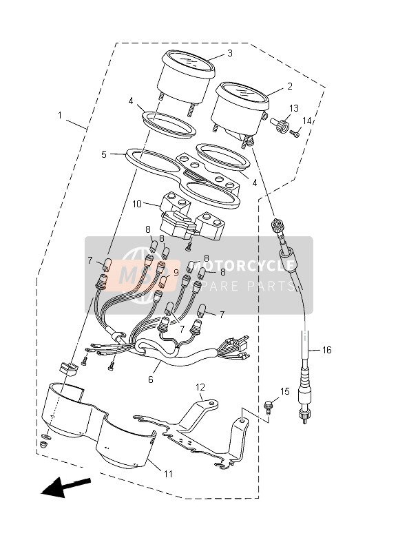 3D9H57500000, Brandstof Meter Assy, Yamaha, 0