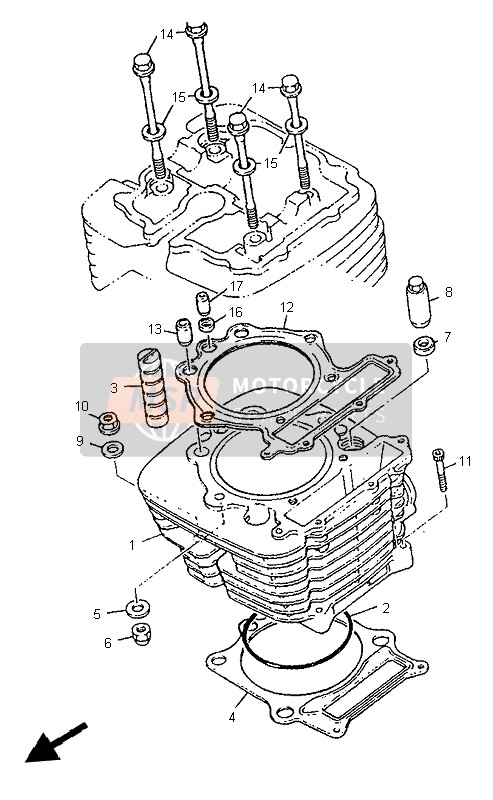 Yamaha TT600R 1997 Cylinder for a 1997 Yamaha TT600R