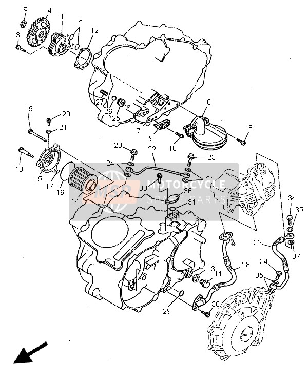 Yamaha TT600R 1997 Oil Pump for a 1997 Yamaha TT600R