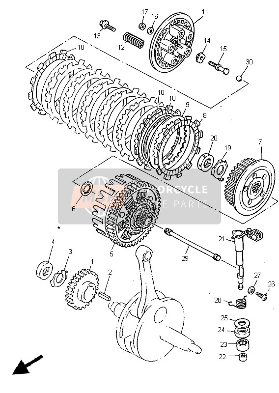 Yamaha TT600R 1997 Clutch for a 1997 Yamaha TT600R