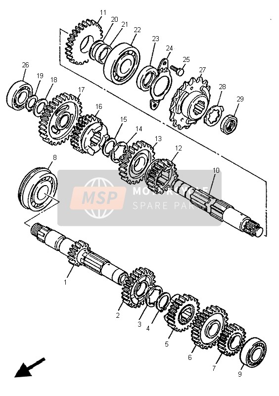 999990179800, Sprocket, Drive (15T), Yamaha, 3