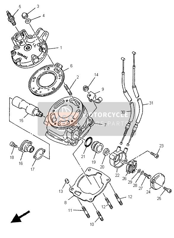 Yamaha TZR125 1997 ZYLINDER für ein 1997 Yamaha TZR125