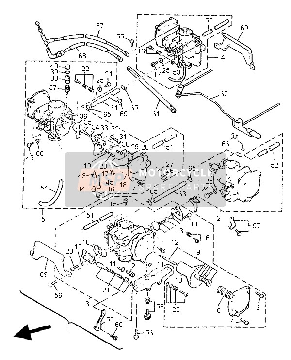 Yamaha V-MAX12 1997 Carburettor for a 1997 Yamaha V-MAX12