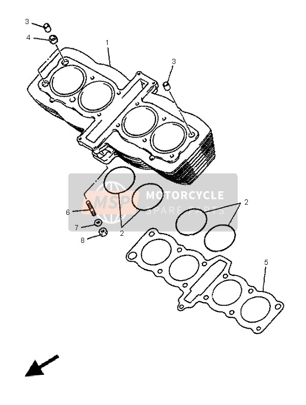 904301413100, Gasket, Yamaha, 2