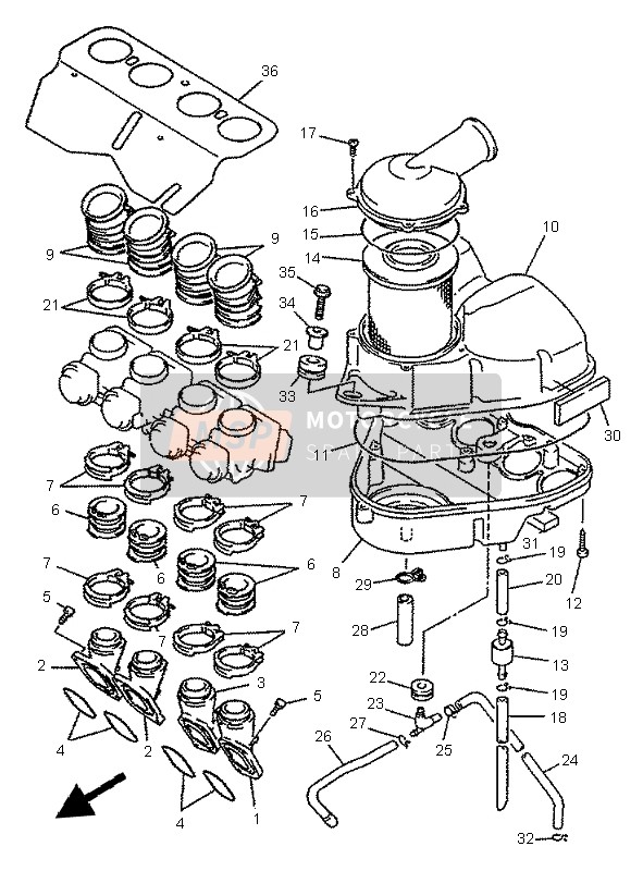 4X72149Y0000, Filtereinheit, Yamaha, 2