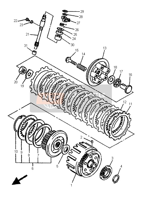 Yamaha XJ600N 1997 Clutch for a 1997 Yamaha XJ600N