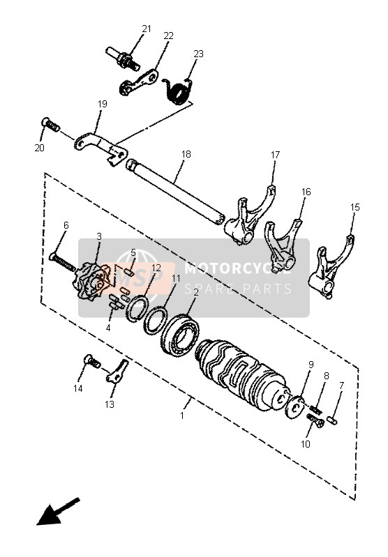 4BR185120000, Fork, Shift 2, Yamaha, 0