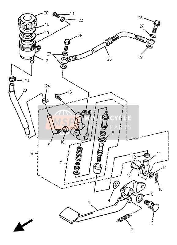 3LN2585G0000, Circlip, Hoofdcilinder, Yamaha, 3