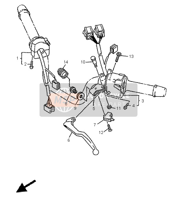 3YX839120000, Hebel 1, Yamaha, 2