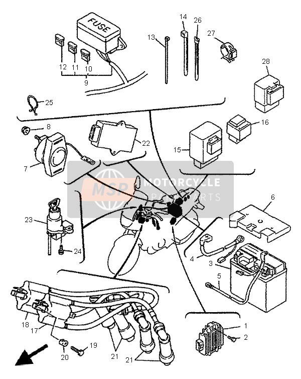 4BR823170000, Damper, Ignition Coil, Yamaha, 1