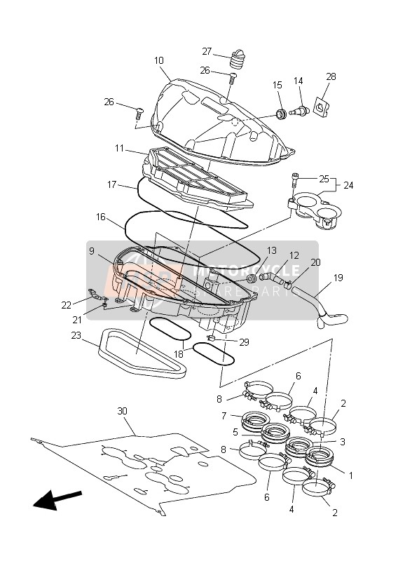 90467160A100, Molletta Clip, Yamaha, 1