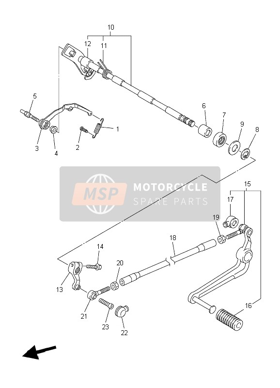 5VY181120000, Braccio, Cambio          YZF-R1, Yamaha, 2