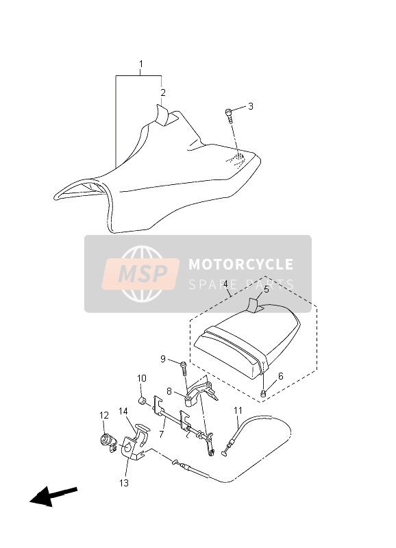 5SL247230000, SILENT-BLOC De Selle, Yamaha, 1