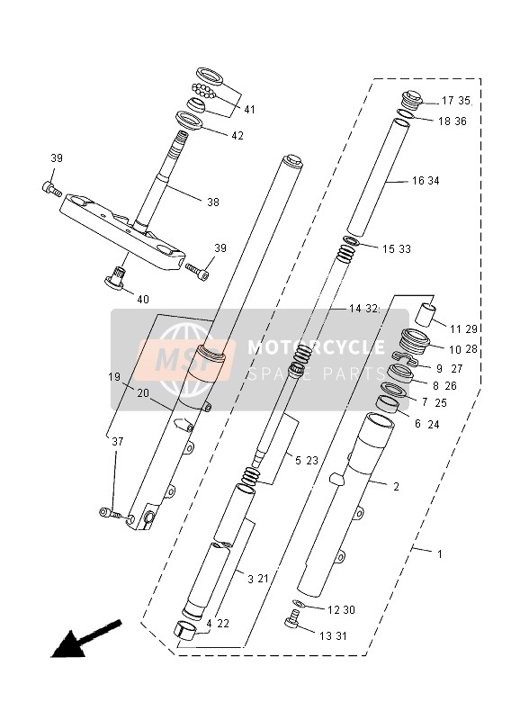 5KP233401100, Under Bracket Comp., Yamaha, 3