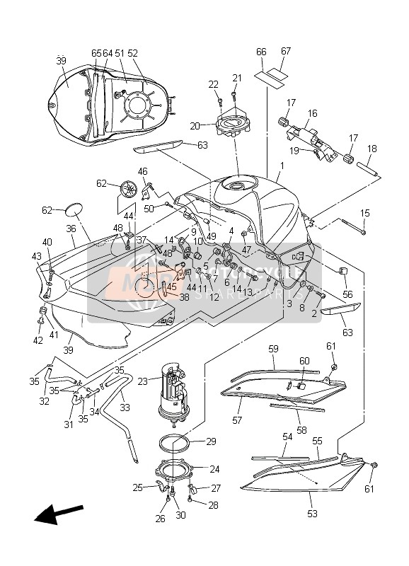 5PW139070400, Fuel Pump Comp., Yamaha, 2