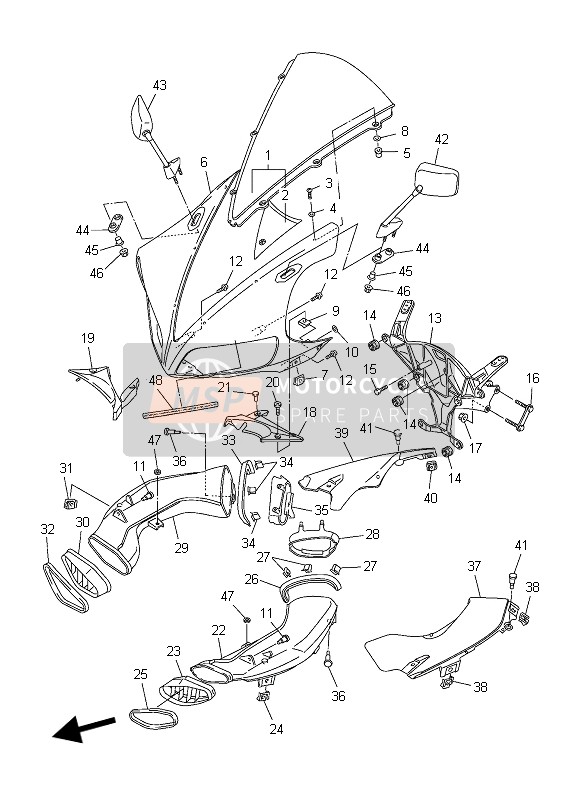 5VY2834E0000, Amortisseur 1, Yamaha, 2