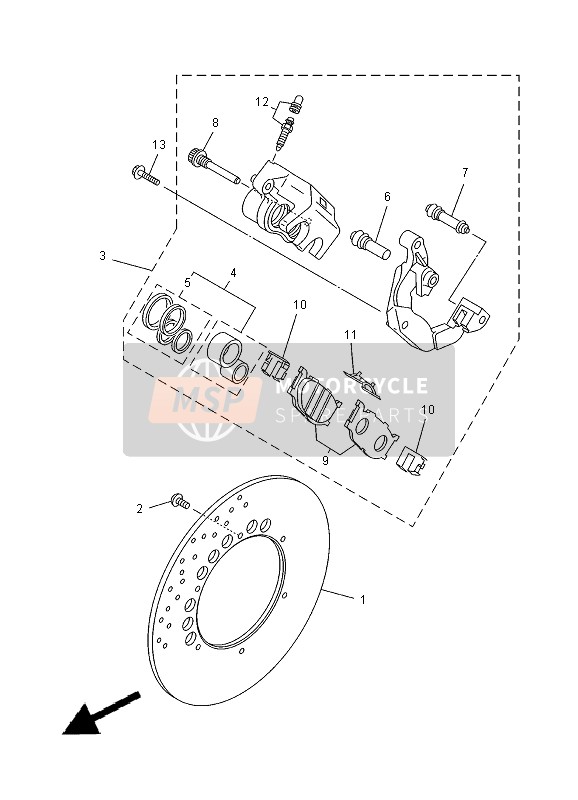 3YX259260000, Borgpen, Yamaha, 1