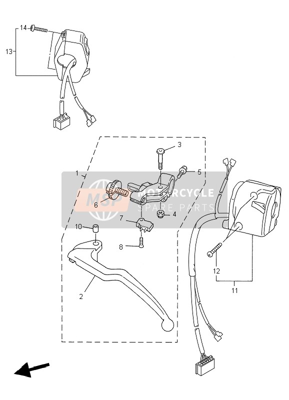 Yamaha YZF-R1S 2006 Handle Switch & Lever for a 2006 Yamaha YZF-R1S