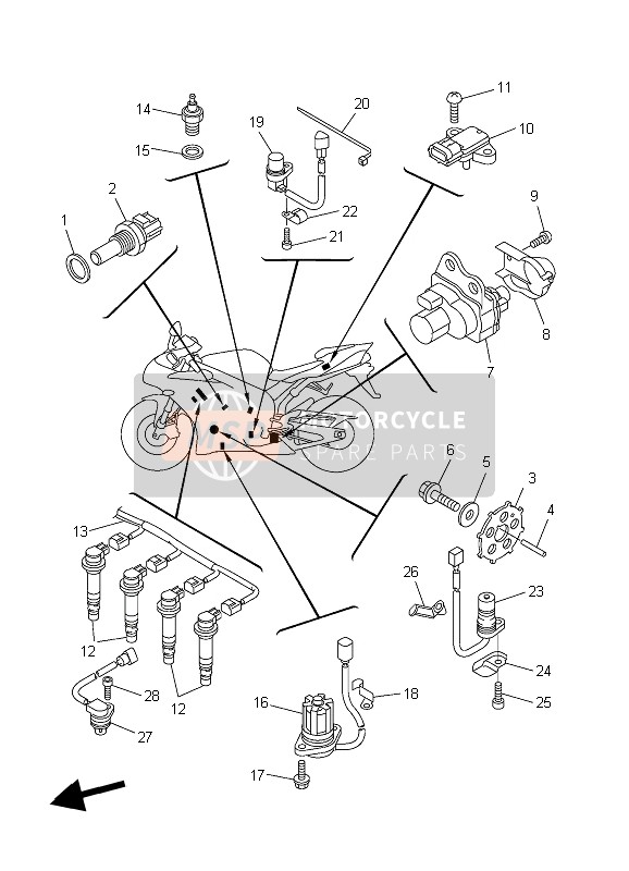 Yamaha YZF-R1S 2006 Electrical 1 for a 2006 Yamaha YZF-R1S