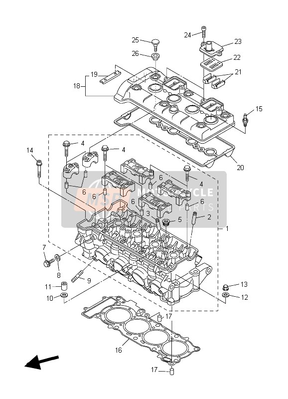 2C0111010100, Jeu De Culasse, Yamaha, 0