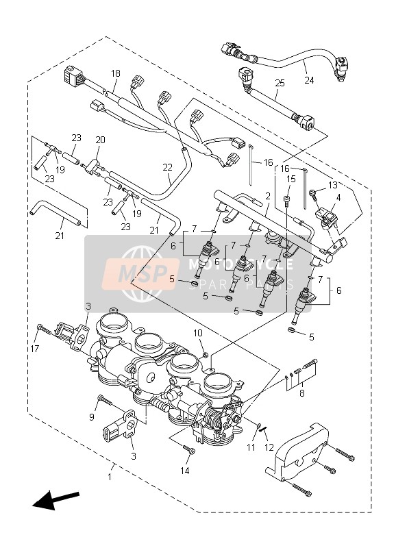 68V135330000, Durite 4, Yamaha, 1