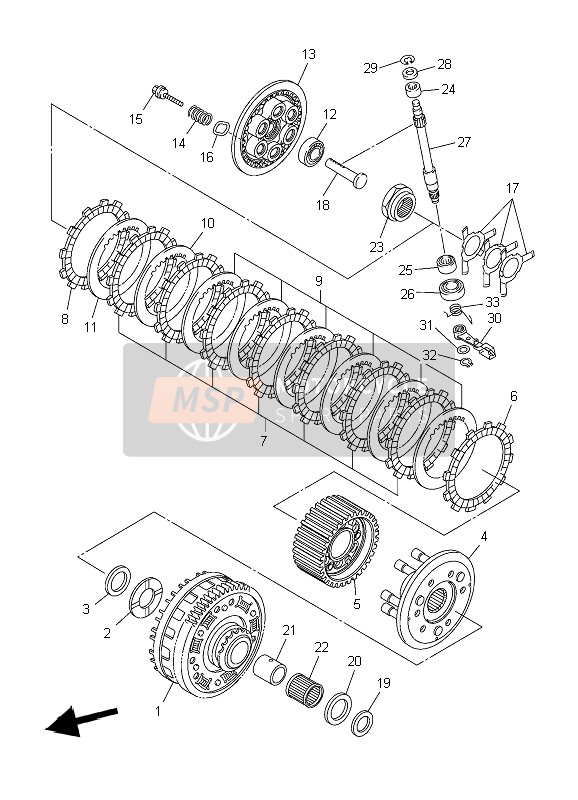 Yamaha YZF-R6 2006 Clutch for a 2006 Yamaha YZF-R6