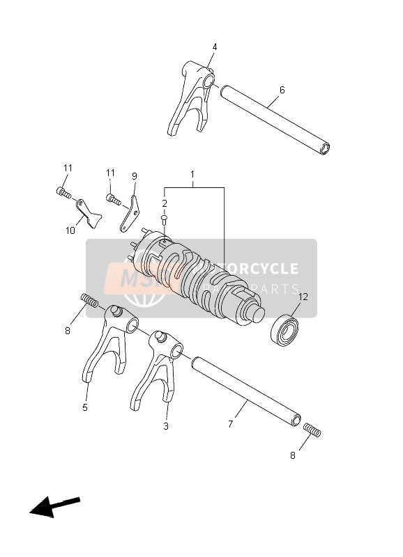 2C0185400100, Shift Cam Assy, Yamaha, 0