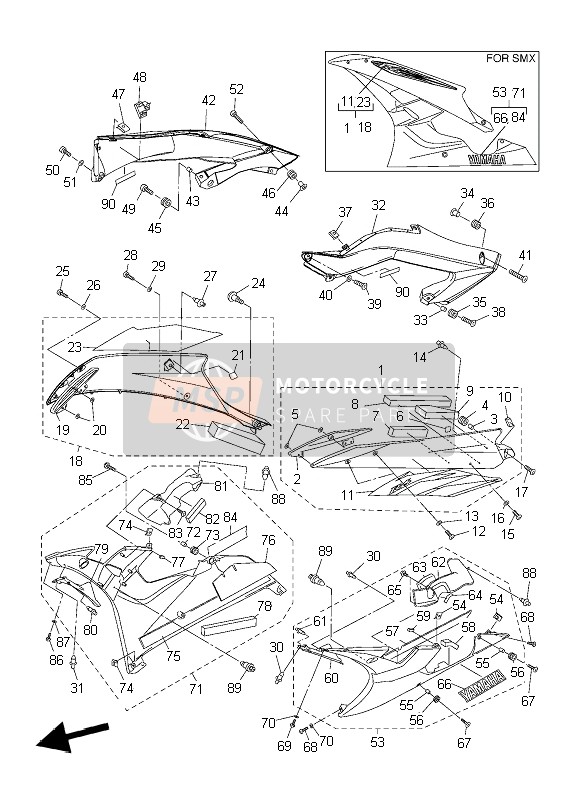 901090607800, Boulon, Yamaha, 3