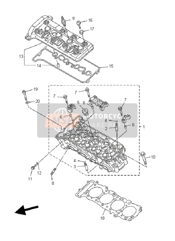 90109066F000, Bearing Bolt, Yamaha, 3