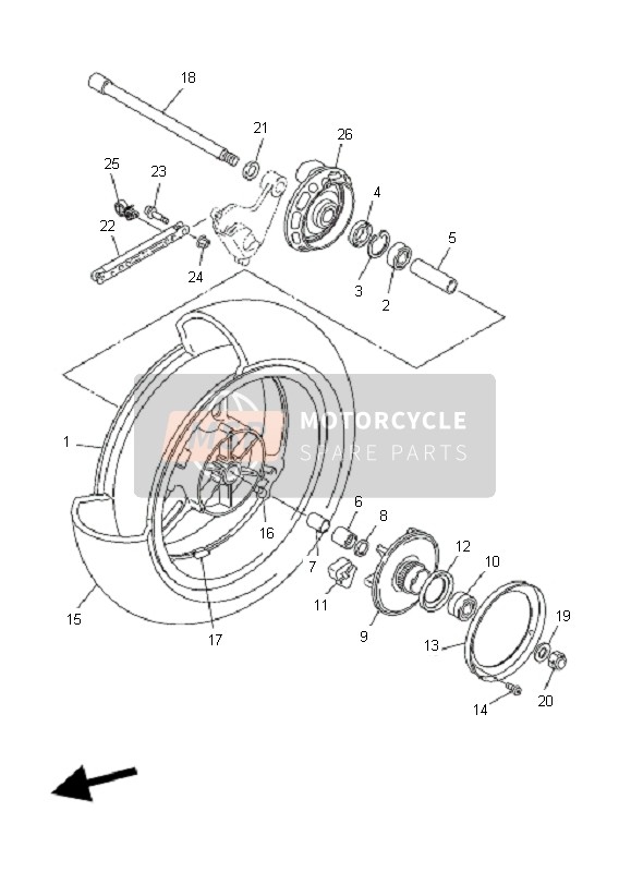 5VS2537A0000, Housing, Sensor Rear, Yamaha, 1