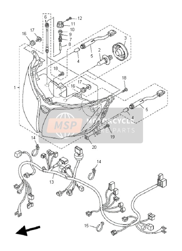 3P68430N0000, Wire Assy, Yamaha, 0