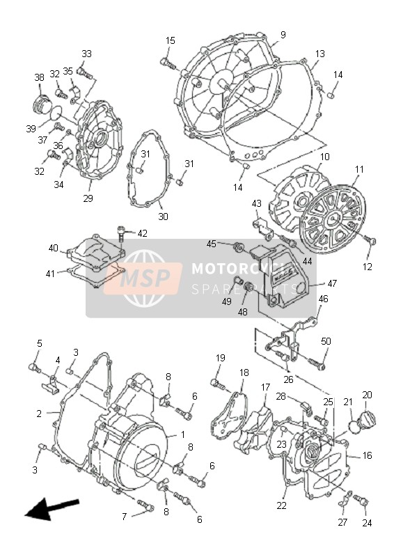 2D21541A0000, SUPPORT1,  Couvercle, Yamaha, 2