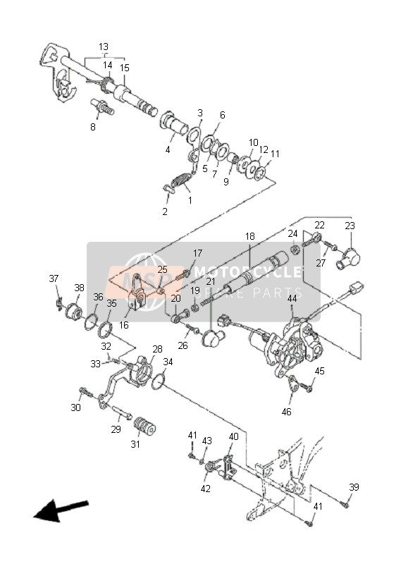 2D2824503200, Shift Actuator Assy, Yamaha, 0