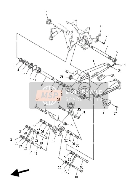 Yamaha FJR1300AS 2007 Rear Arm for a 2007 Yamaha FJR1300AS