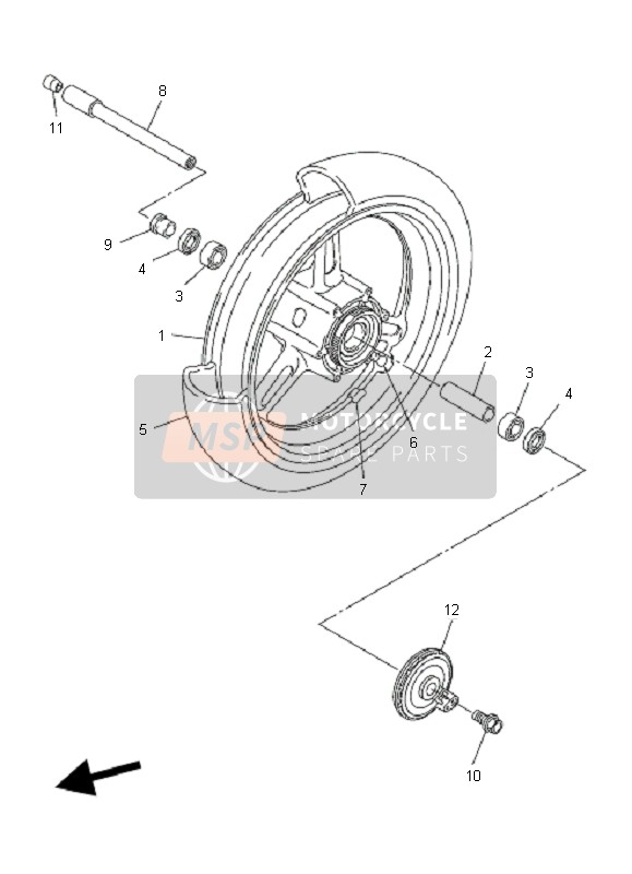 Yamaha FJR1300AS 2007 Front Wheel for a 2007 Yamaha FJR1300AS