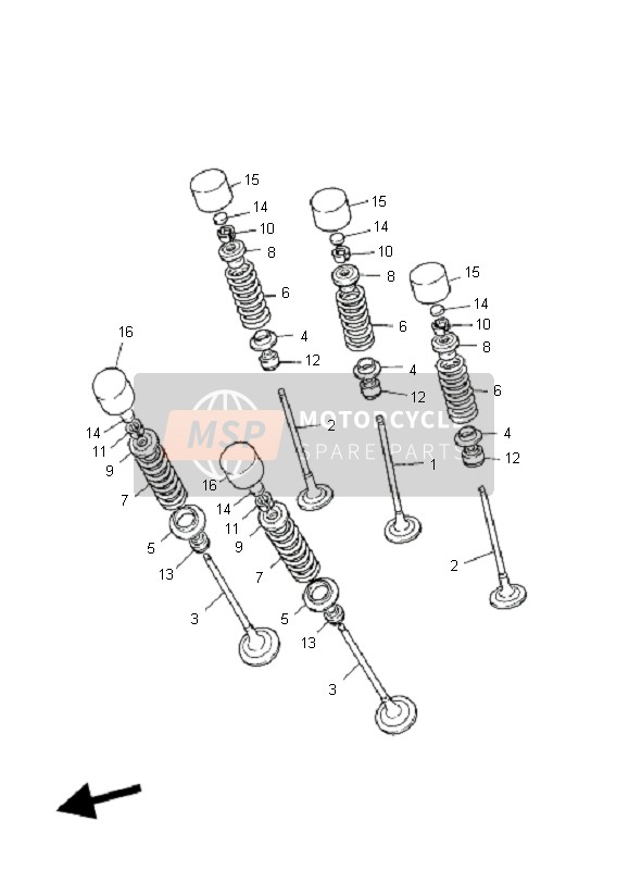 2D1121140000, Ressort De Soupape,, Yamaha, 0