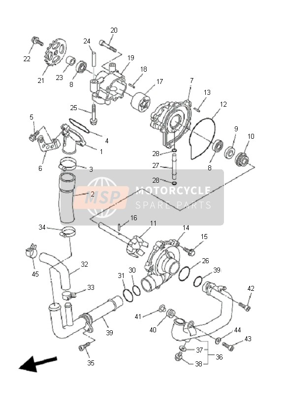 Yamaha FZ1-N FAZER 2007 WASSERPUMPE für ein 2007 Yamaha FZ1-N FAZER