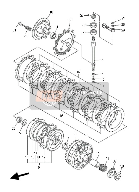 Yamaha FZ1-N FAZER 2007 Clutch for a 2007 Yamaha FZ1-N FAZER