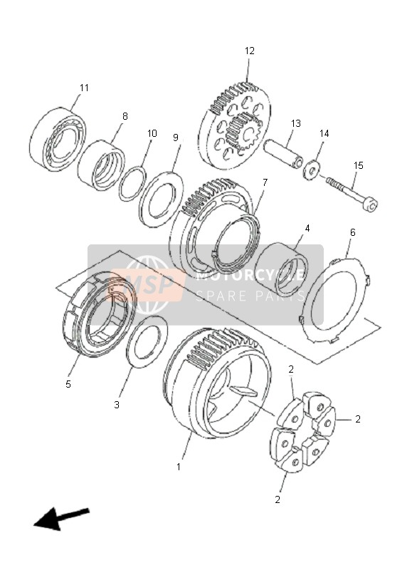 Yamaha FZ1-SA FAZER 2007 Starter 2 voor een 2007 Yamaha FZ1-SA FAZER