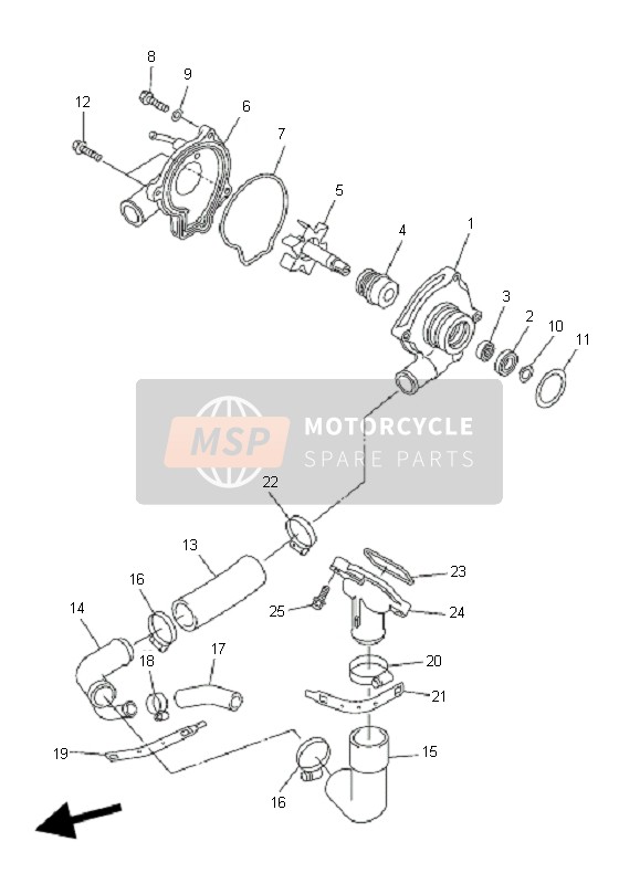 5EB125770100, Schlauch 2, Yamaha, 2